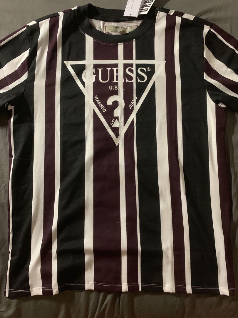 Guess rexford stripe tee clearance