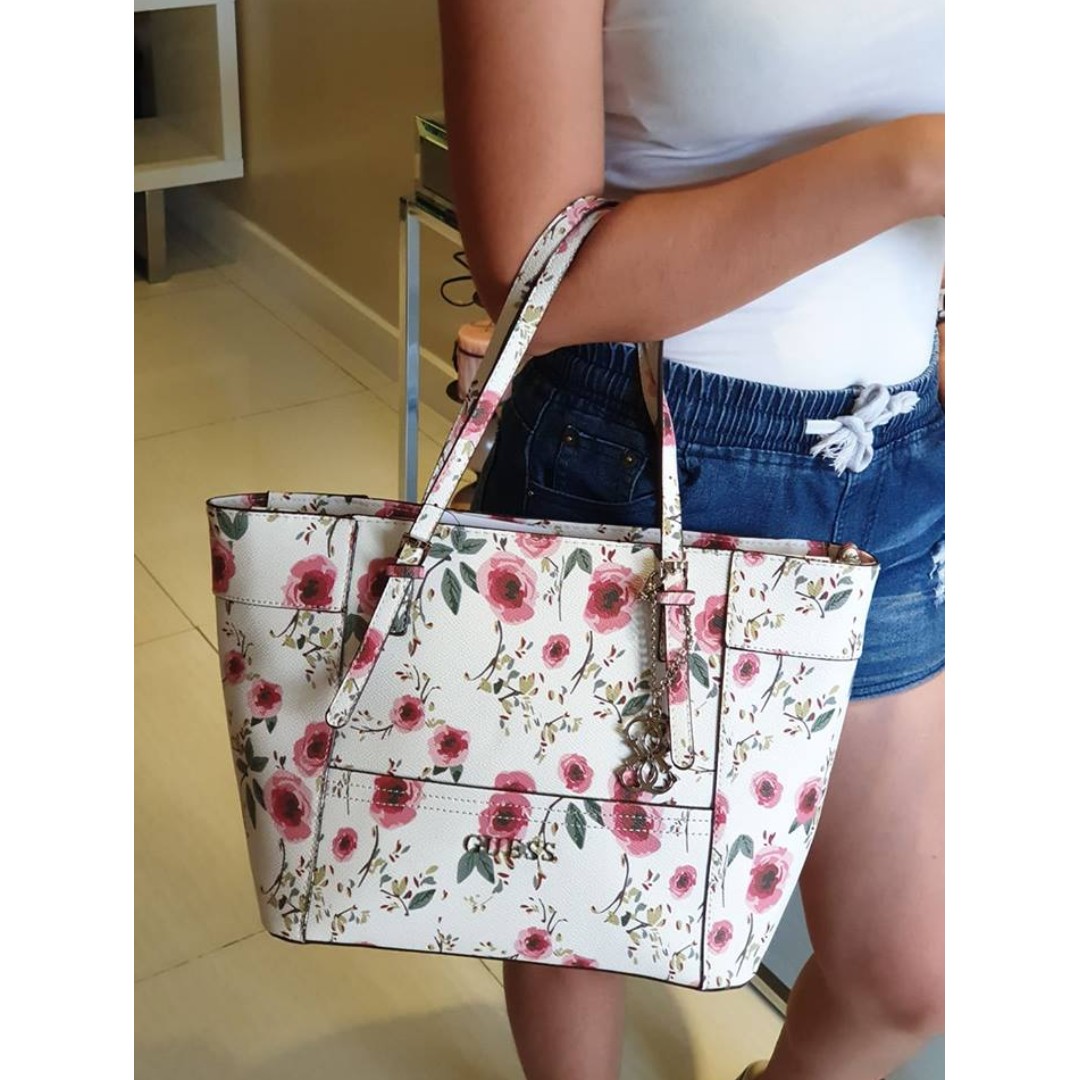Guess floral shopper clearance bag