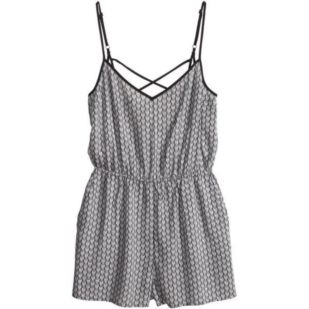 black and white jumpsuit h&m
