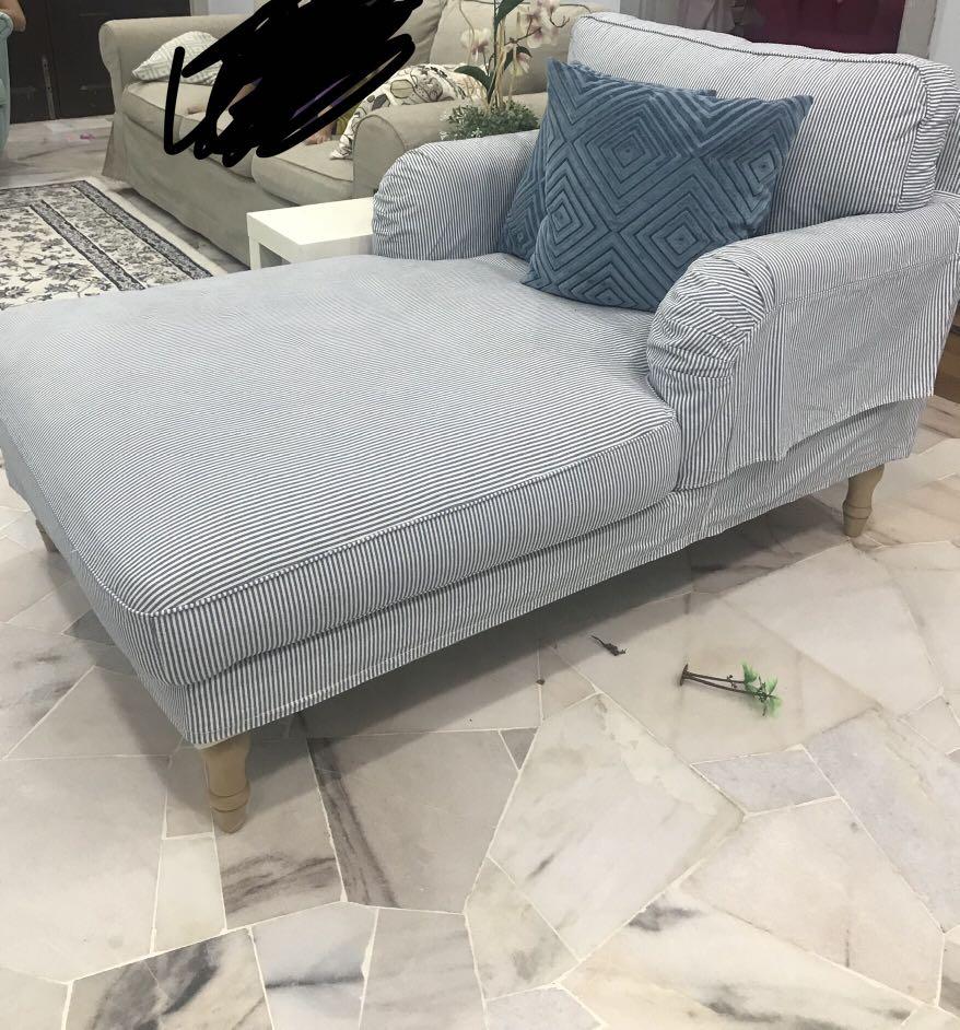 Ikea Chaise Lounge, Furniture & Home Living, Furniture, Sofas on Carousell