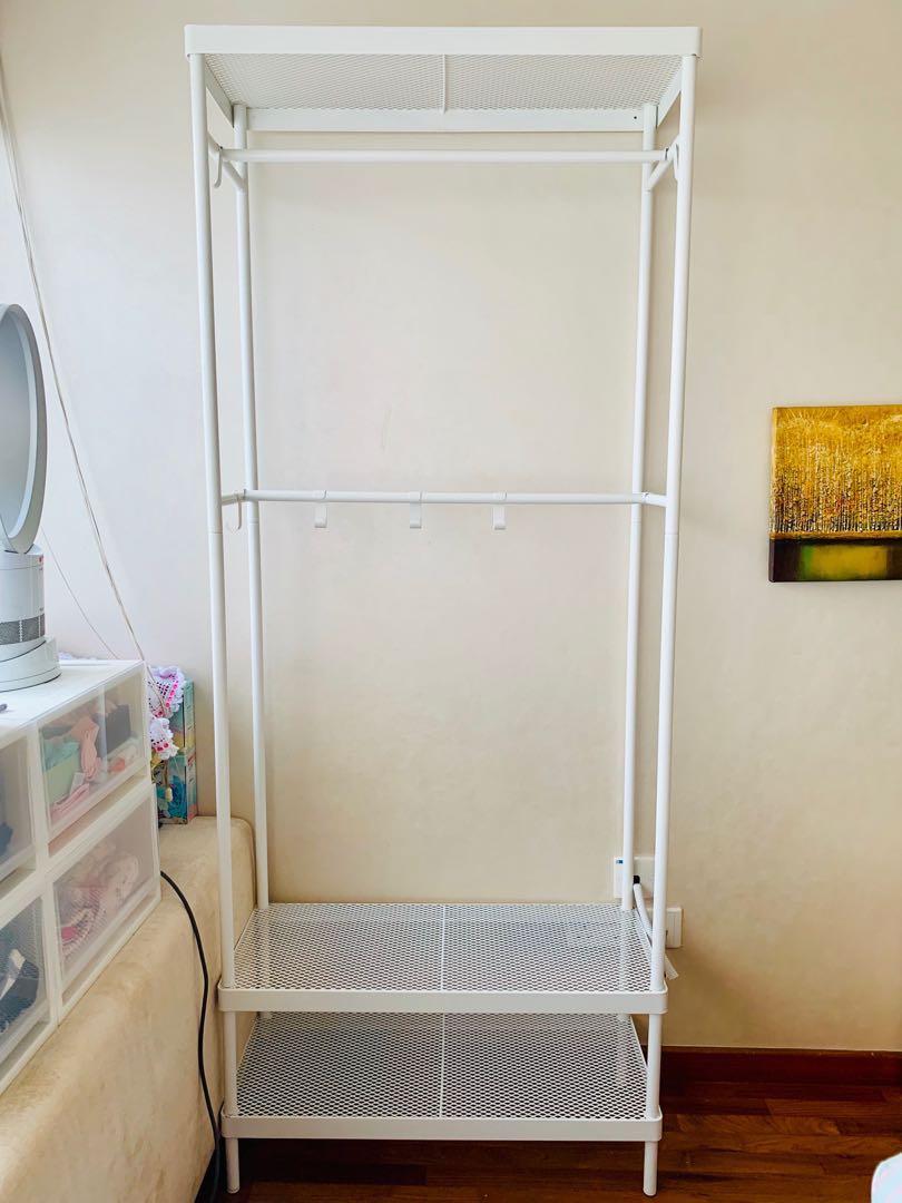Ikea clothes rack and shoe rack Furniture Home Living Furniture Shelves Cabinets Racks on Carousell