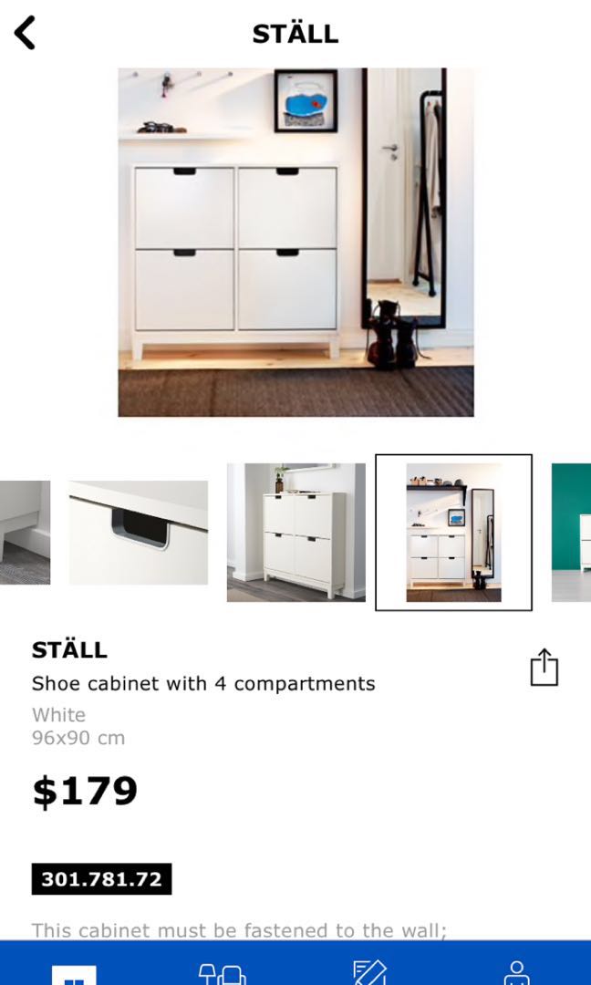 Ikea Stall Shoe Cabinet Furniture Shelves Drawers On Carousell