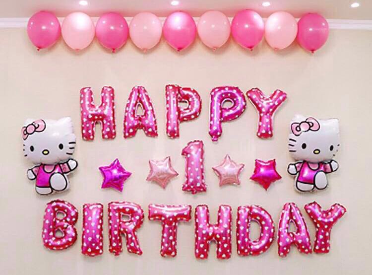 In Stock Happy Birthday Party Decoration Set Hello Kitty