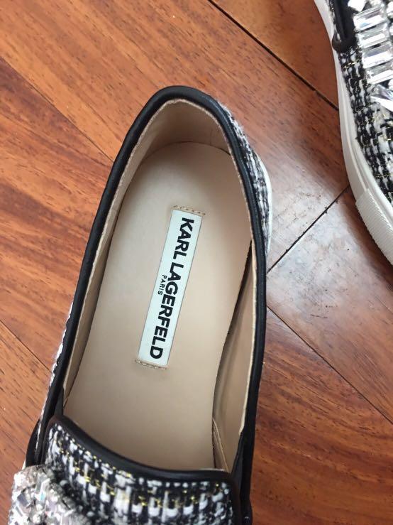Karl Lagerfeld Paris Ermine Embellished Sneakers
