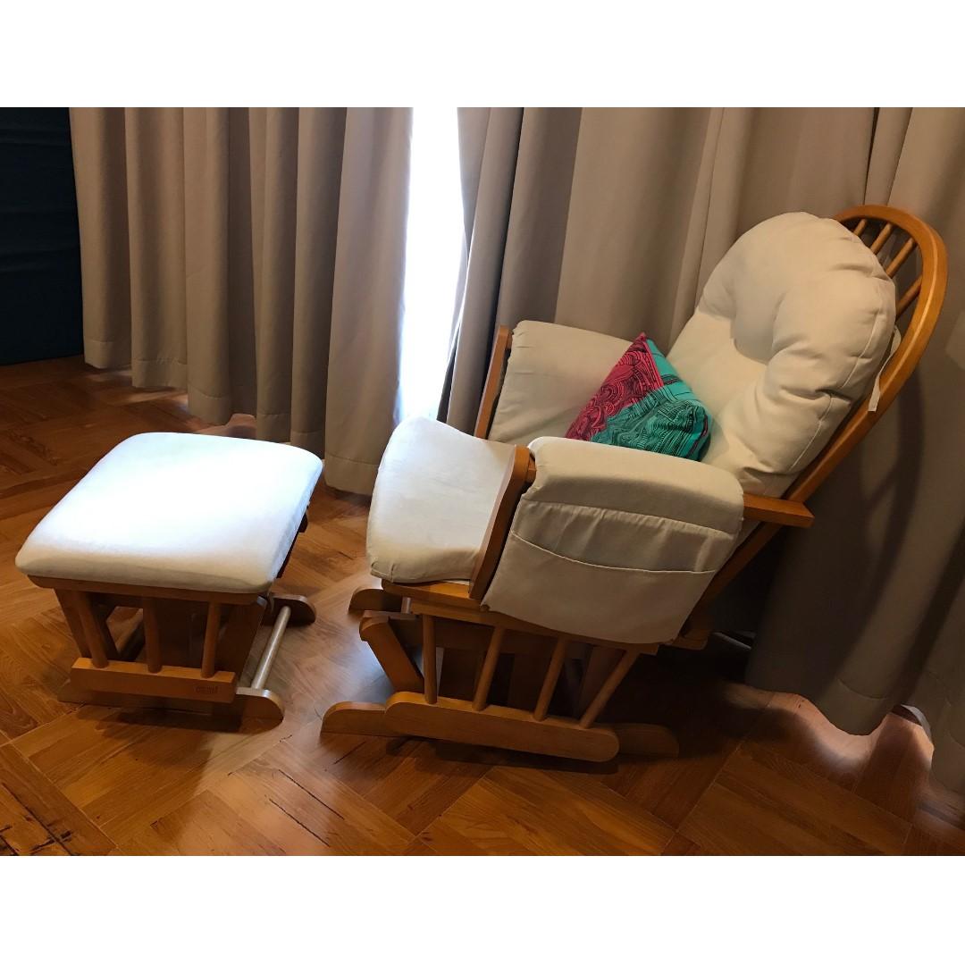 Kub haywood reclining glider nursing chair and footstool online