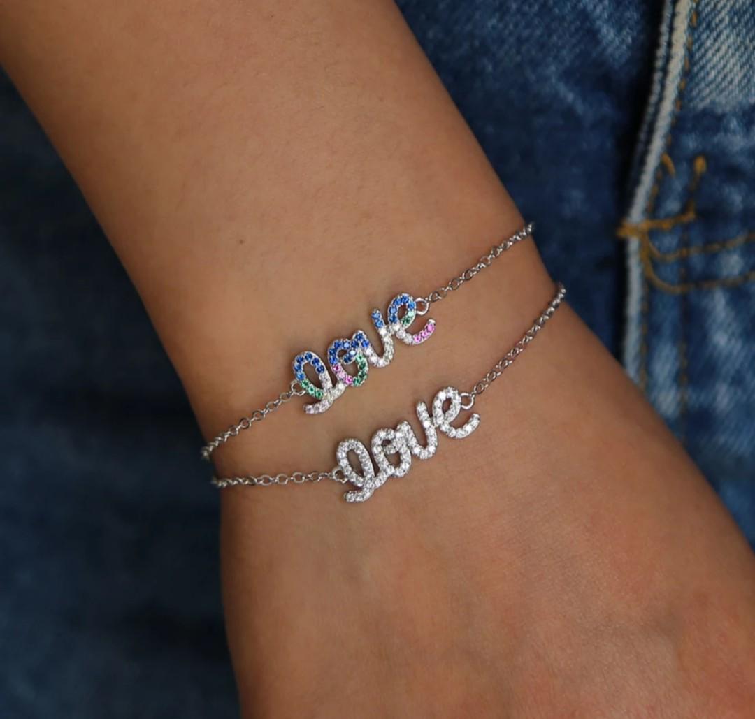 Love bracelet with zircon diamond boho jewelry Best gift for her
