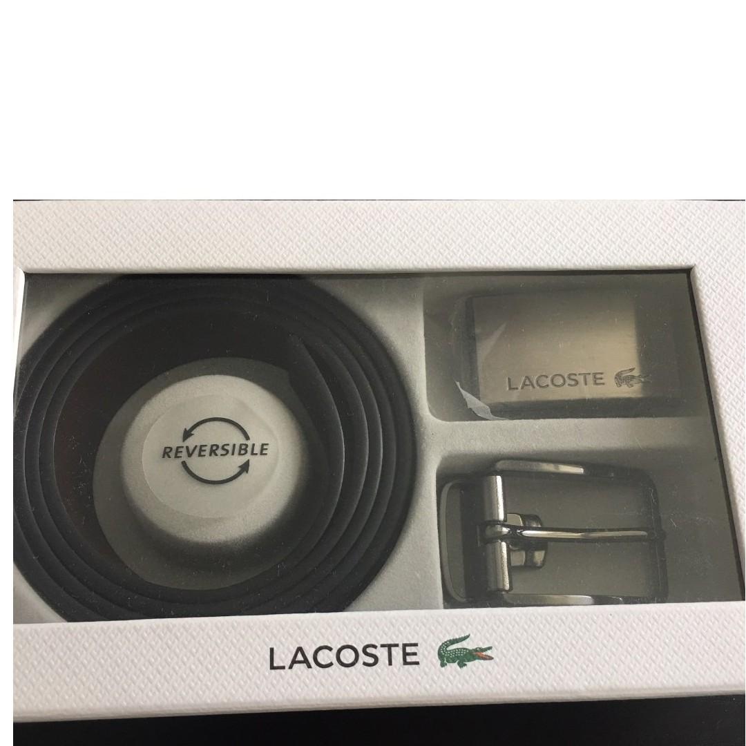 lacoste belt gift set