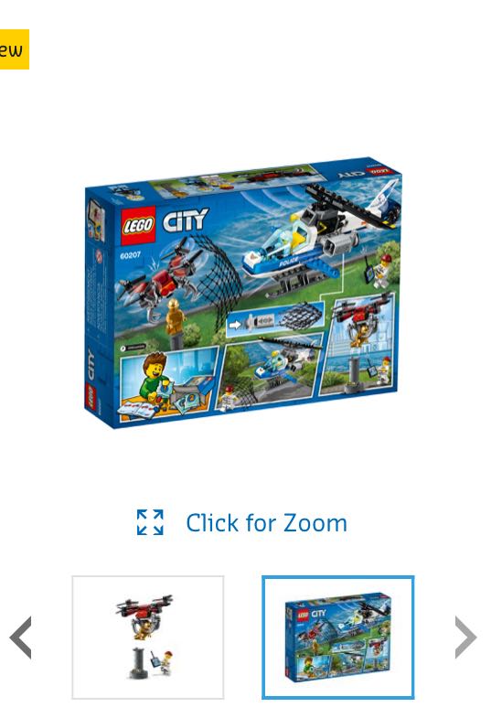 New Lego City Sky Police Drone Chase 60207 Toys Games Bricks