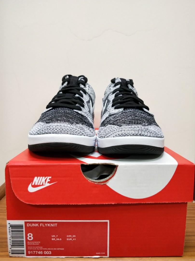 Nike dunk flyknit oreo discount