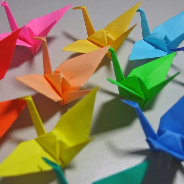Origami Burung Bangau Design Craft Artwork On Carousell