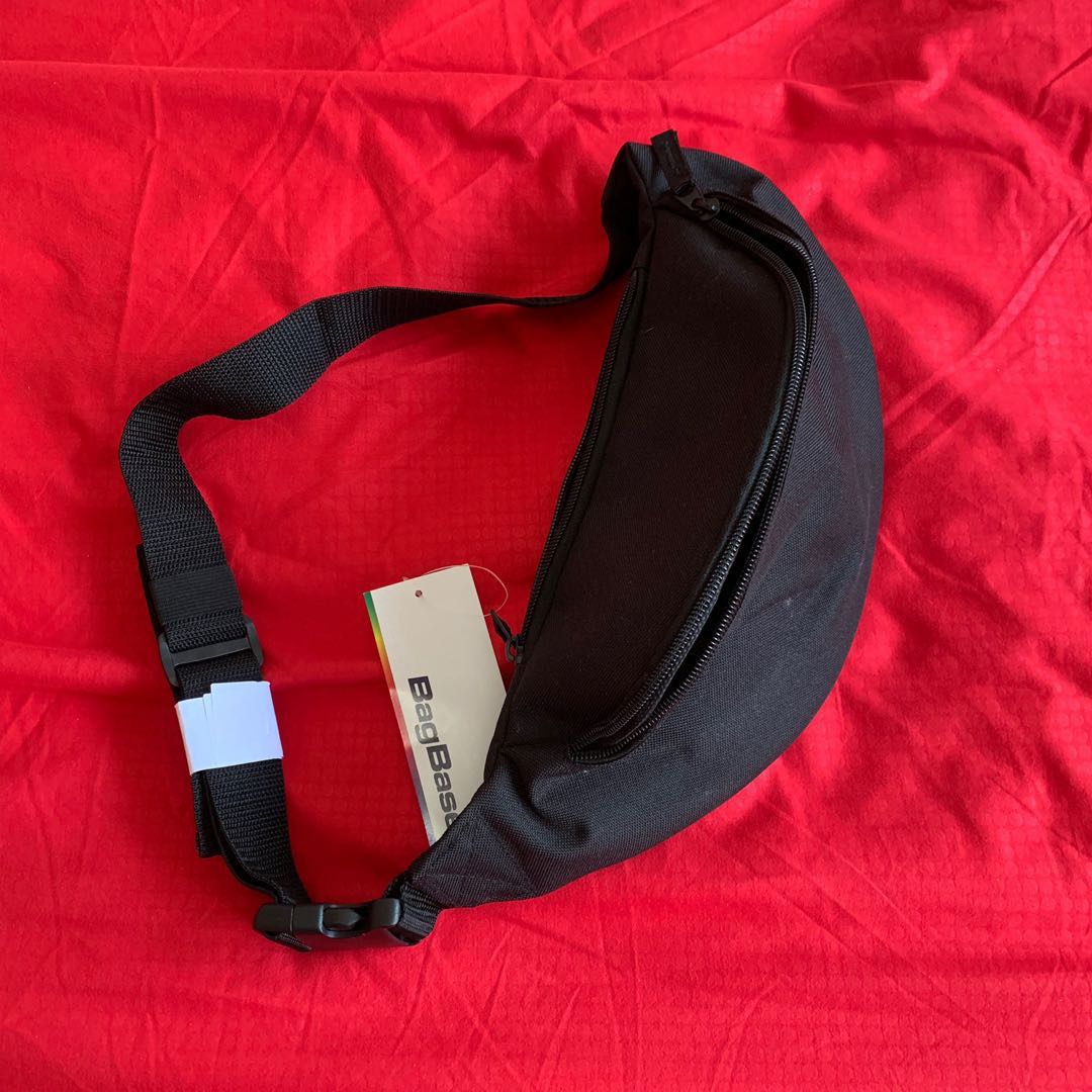 plain black bum bag