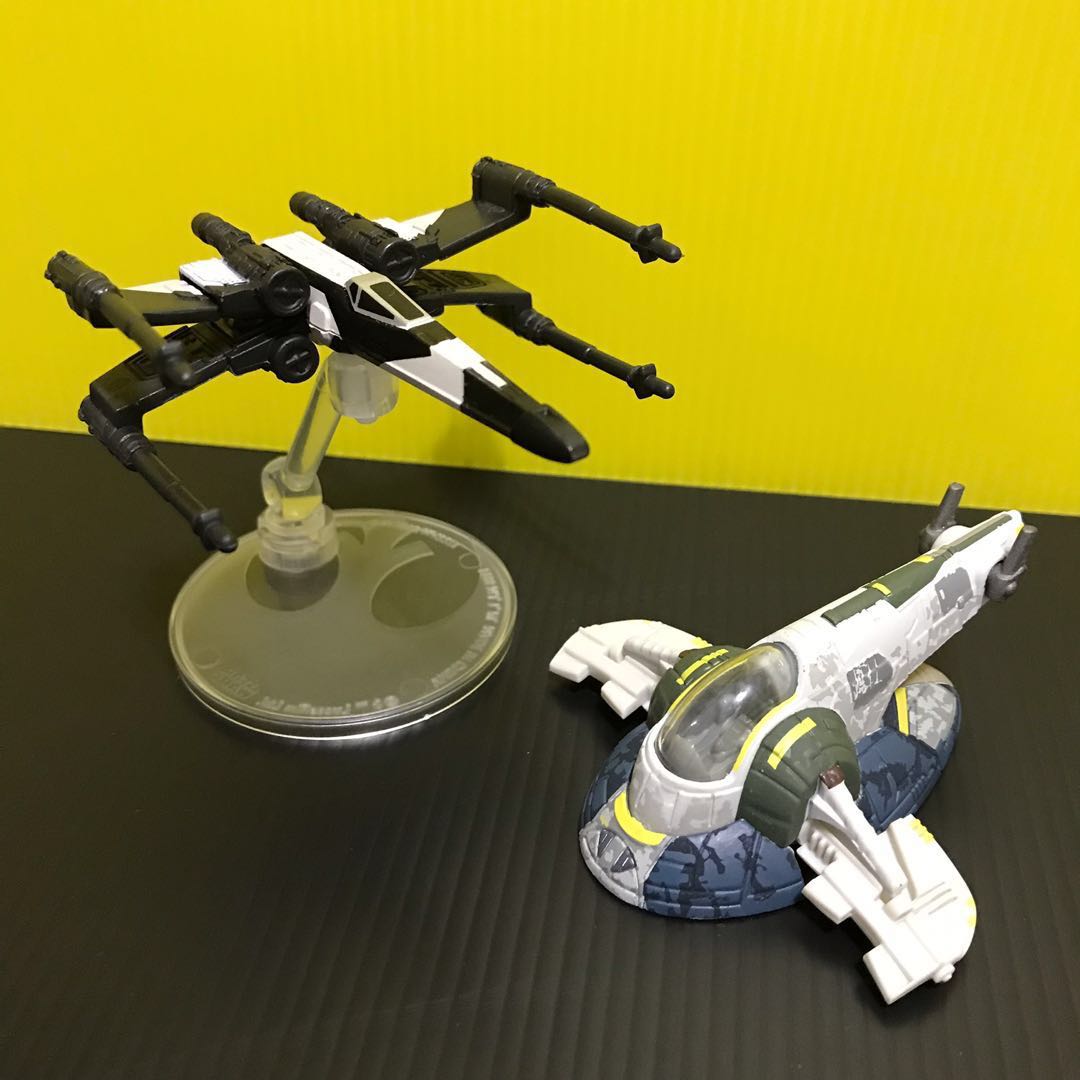 Star Wars Diecast XWing Fighter and Slave 1 Jango Fett Boba Fett