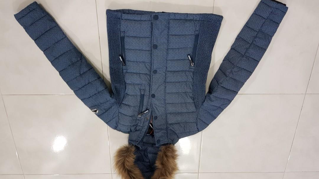 Fuji double zip hooded jacket cheap