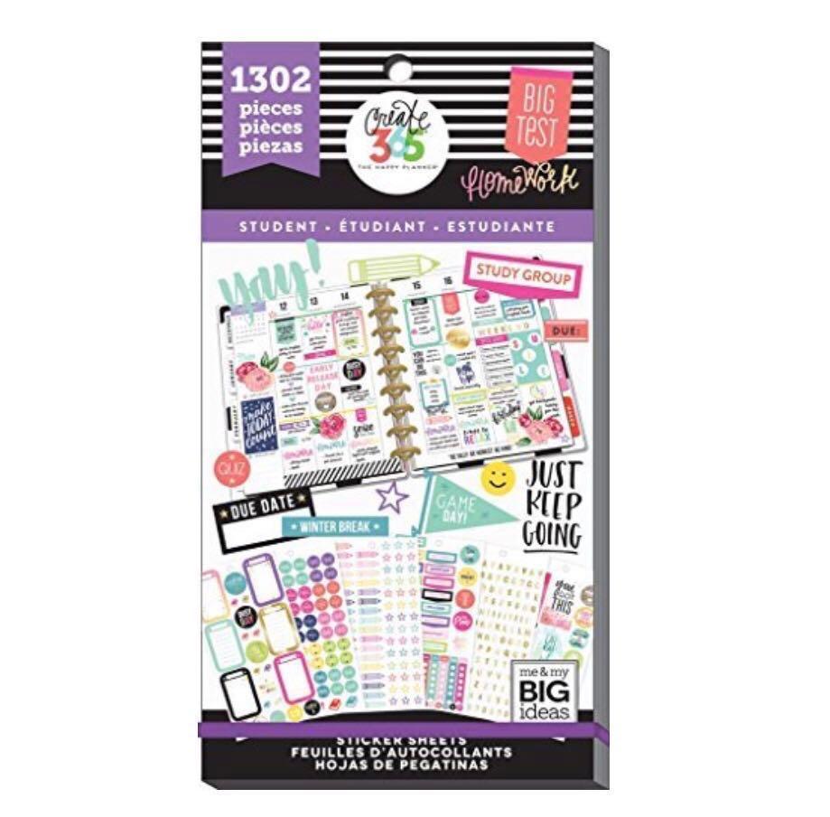 The Happy Planner - Student 1302 Stickers, Hobbies & Toys, Stationery ...