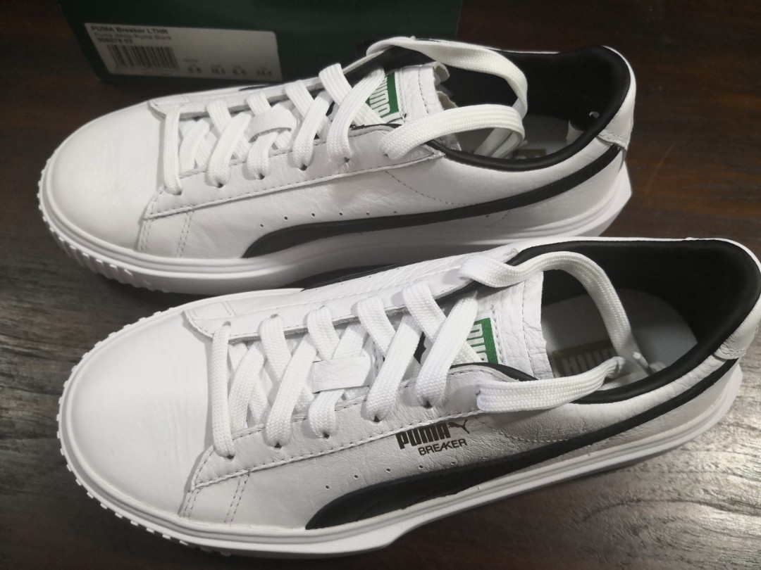 UK 5.5 Puma Breaker Leather Puma White Women s Fashion Footwear Sneakers on Carousell
