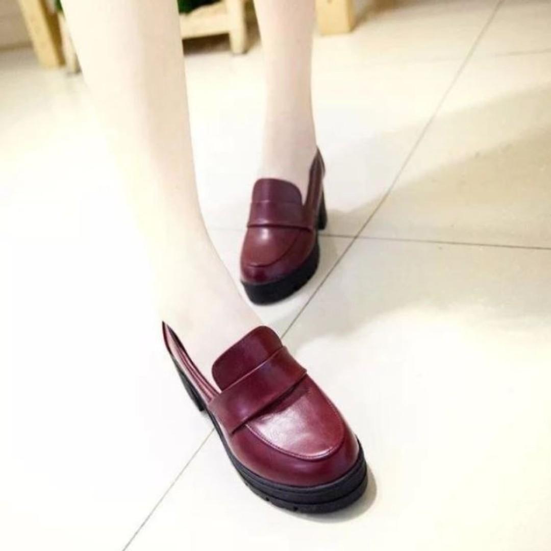Red loafer slides top
