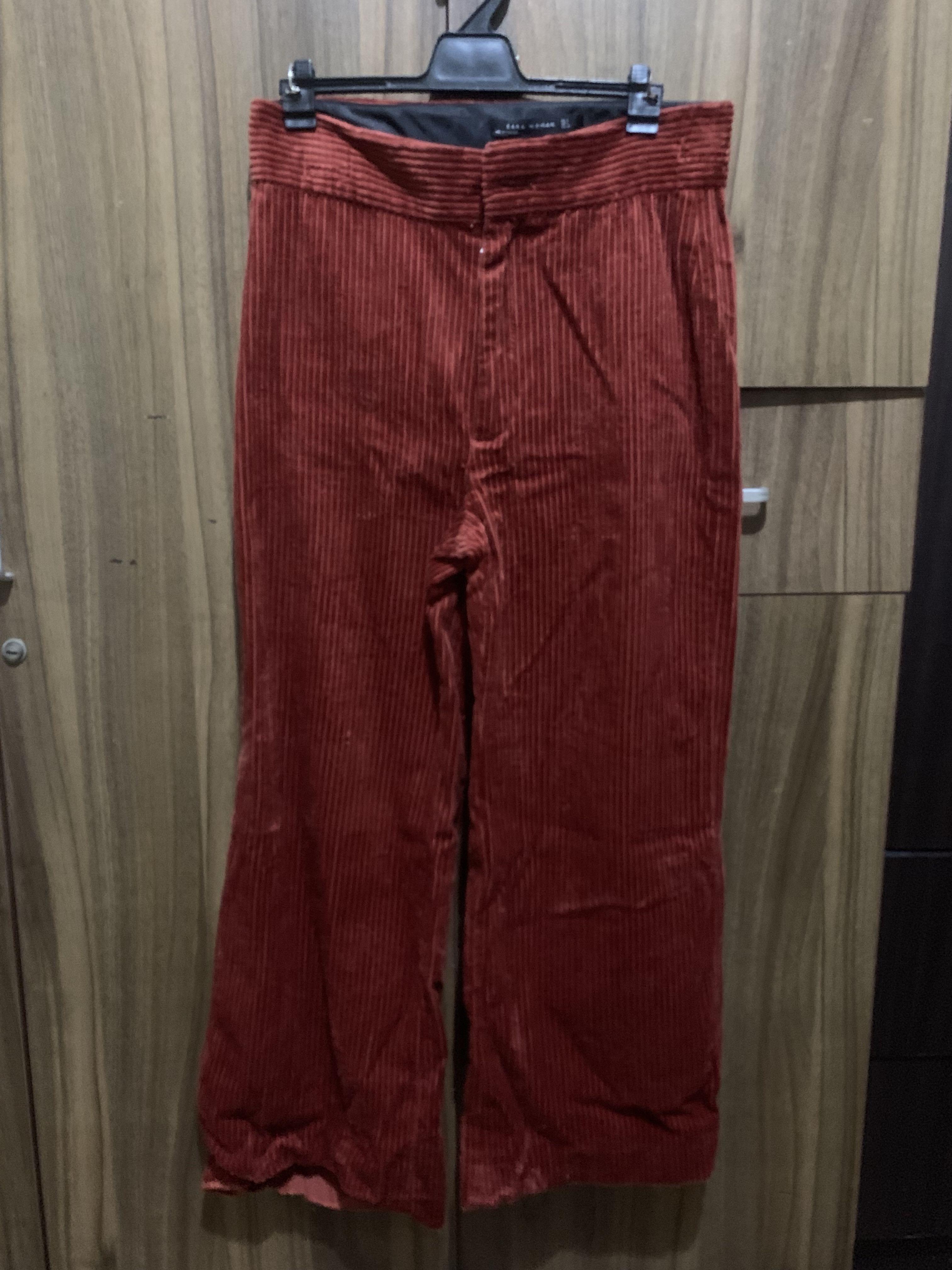 zara wide leg corduroy pants