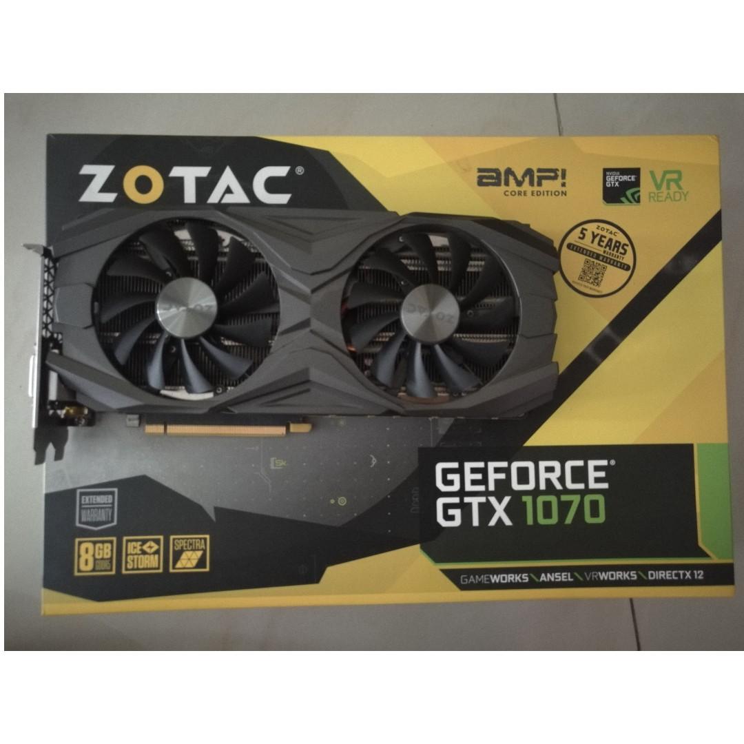 ZOTAC GeForce GTX 1070 AMP Edition (GTX1070) 8GB GDDR5, Computers