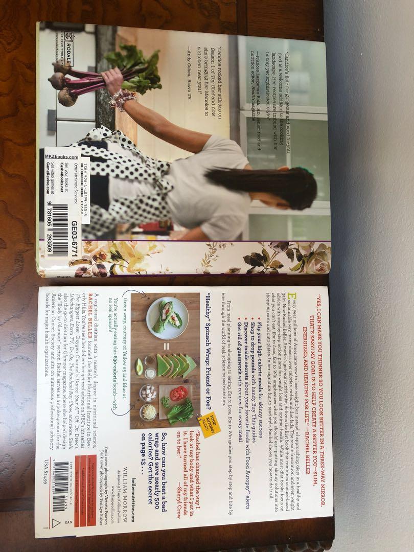 2 Hardcover Fabulous Cookbooks Pretty Delicious Eat To Lose Eat To Win Books Stationery Fiction On Carousell
