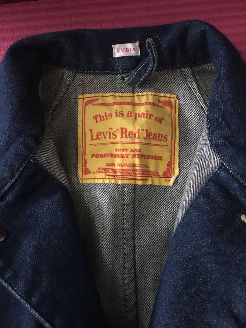 levi's red jeans jacket