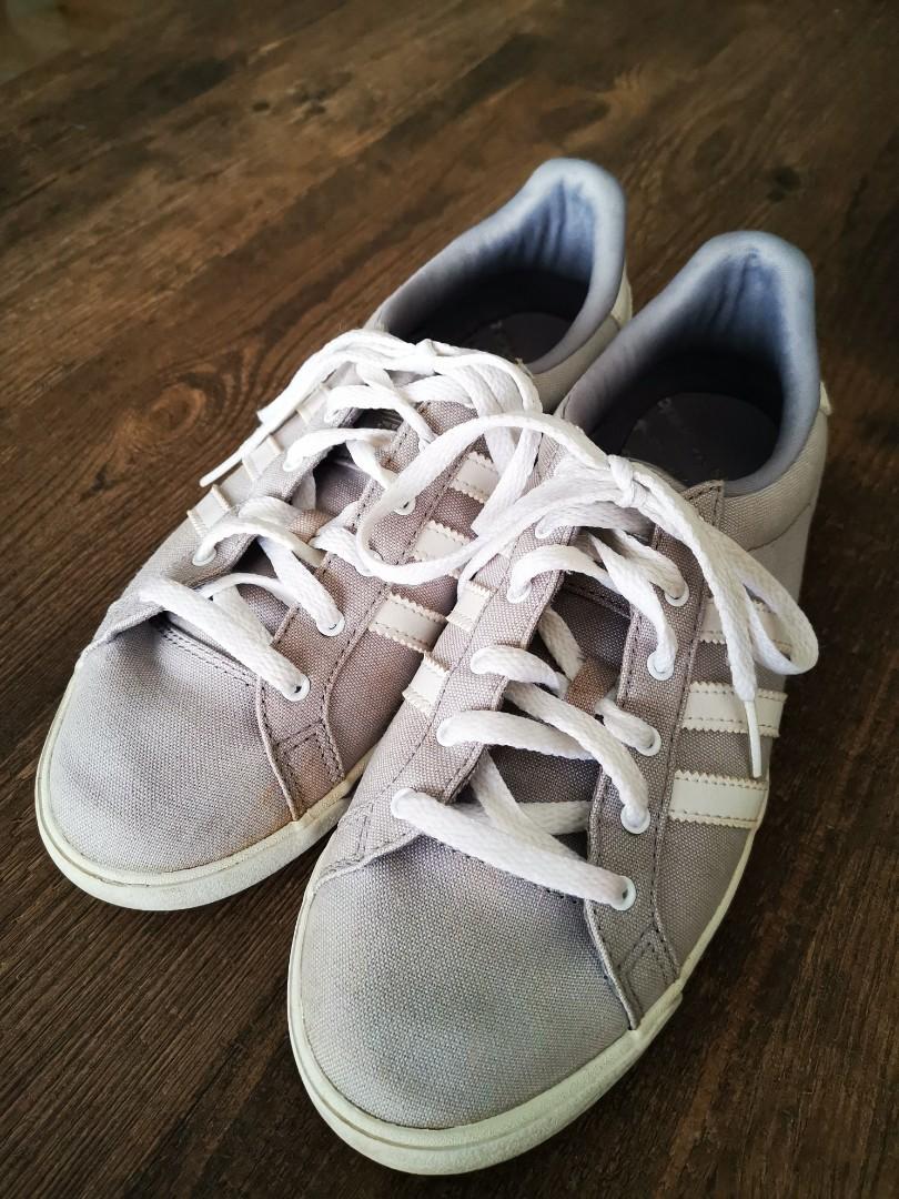 White adidas canvas trainers hotsell