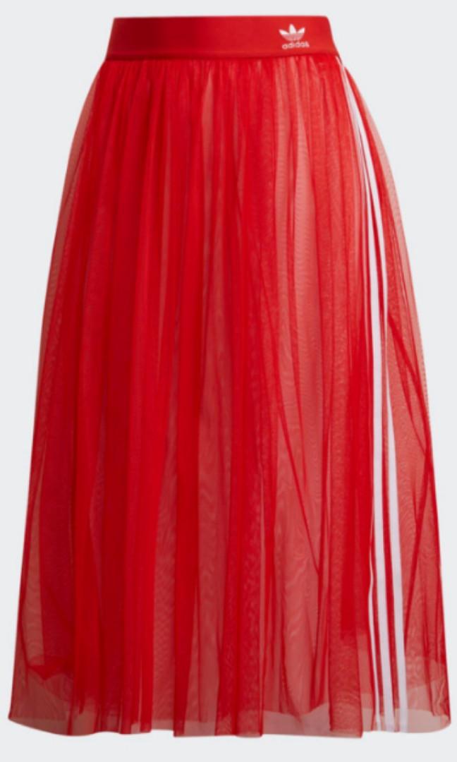 red tulle adidas skirt