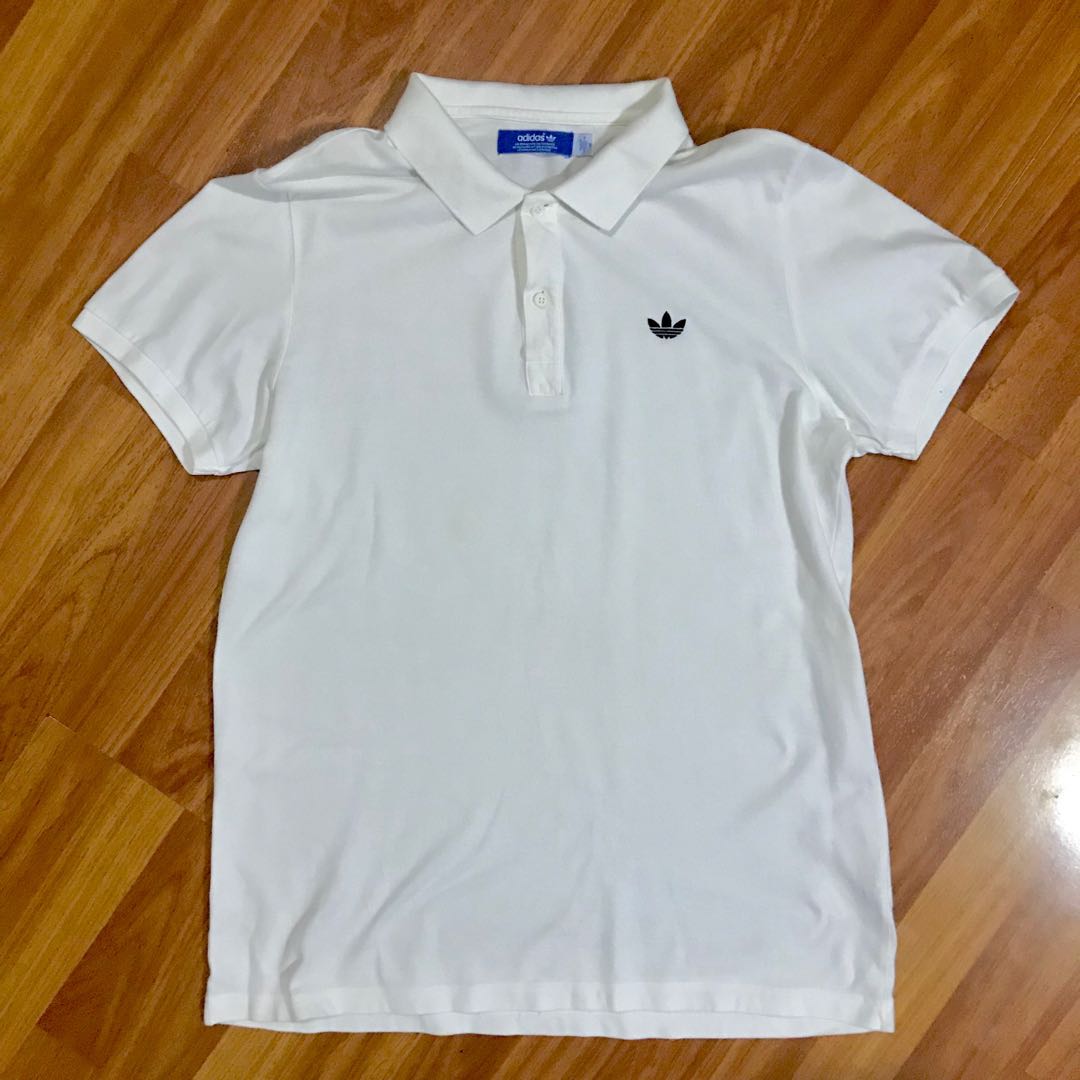 Adidas White Polo Shirt, Men's Fashion, Tops & Sets, Tshirts & Polo