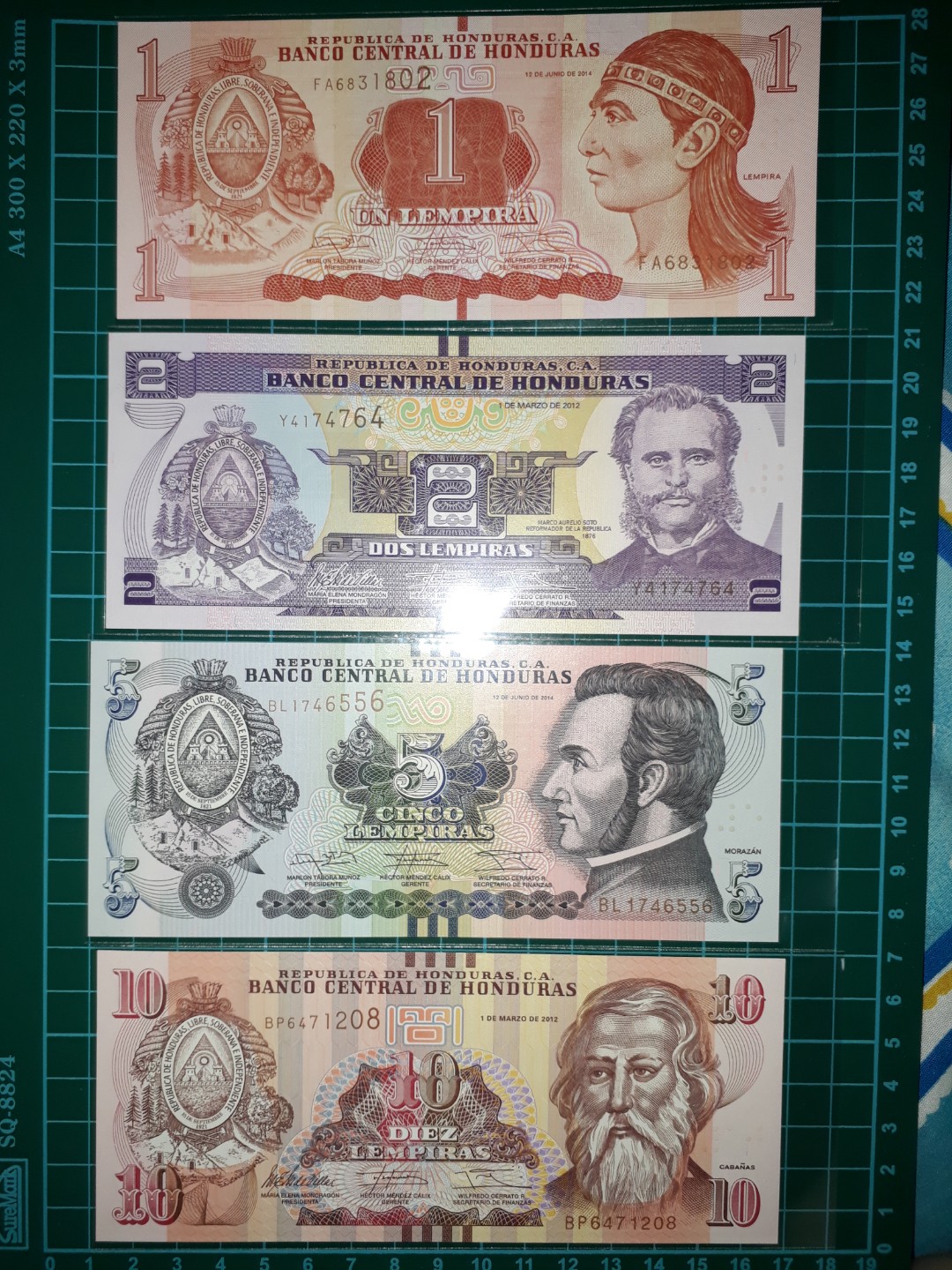 Honduras P-91 5 Lempira Year 2014 Uncirculated Banknote
