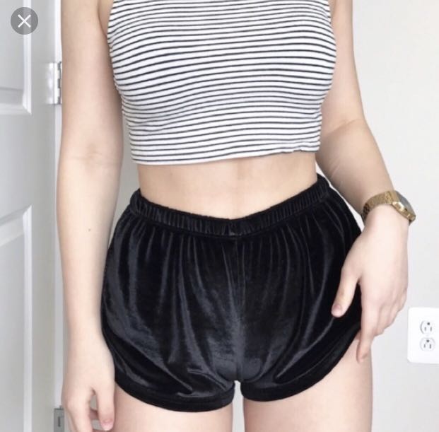 Brandy velvet shorts store