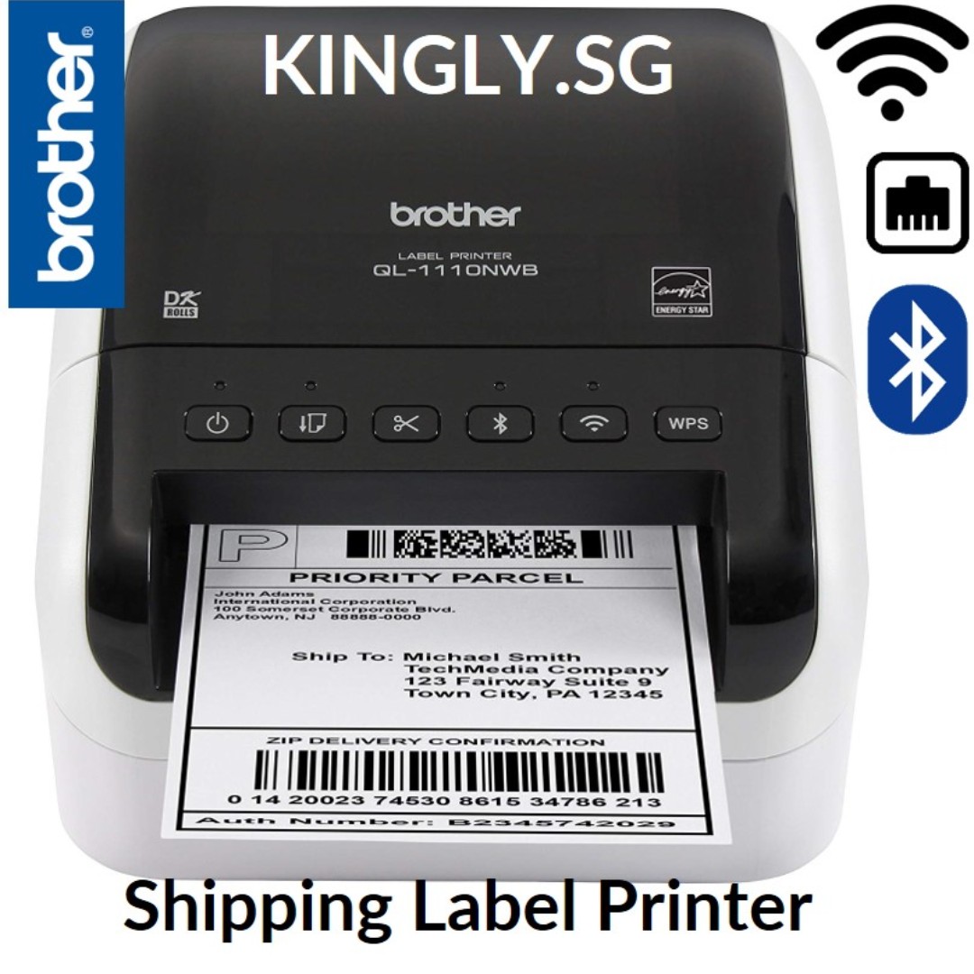 Brother Shipping Label Printer QL1110NWB Wireless Wide Format Airprint