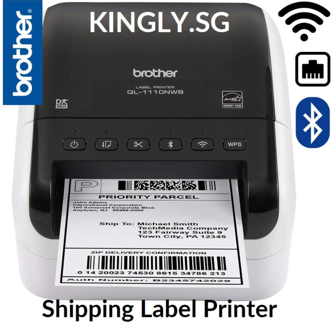 Brother Shipping Label Printer QL1110NWB Wireless Wide Format Airprint