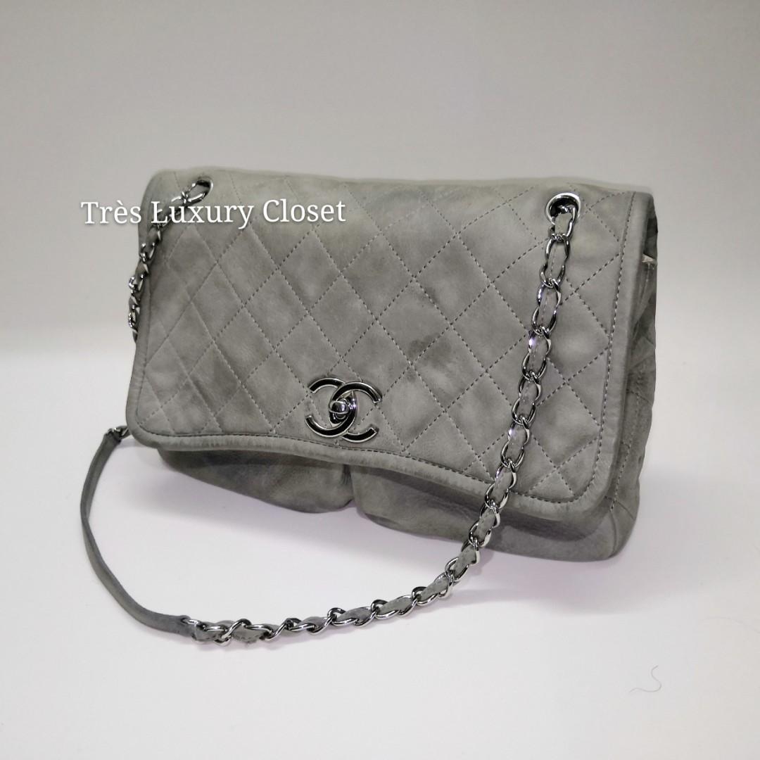 chanel suede flap bag