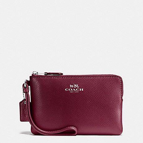 Maroon sales coach wristlet