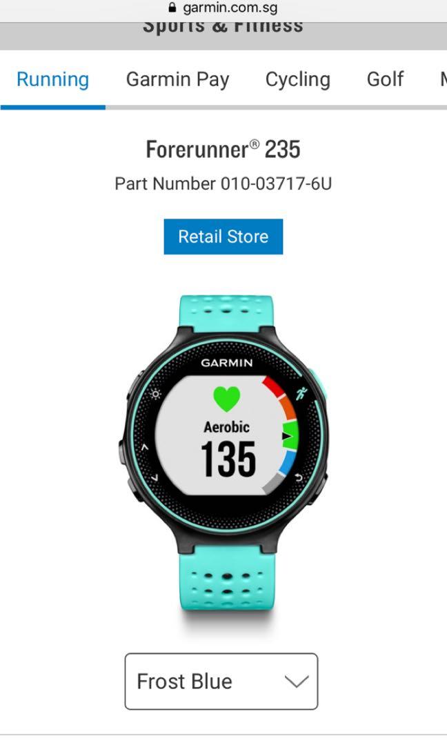Borgerskab stykke dom Garmin Forerunner F235 silicon cover and tempered glass, Luxury, Watches on  Carousell