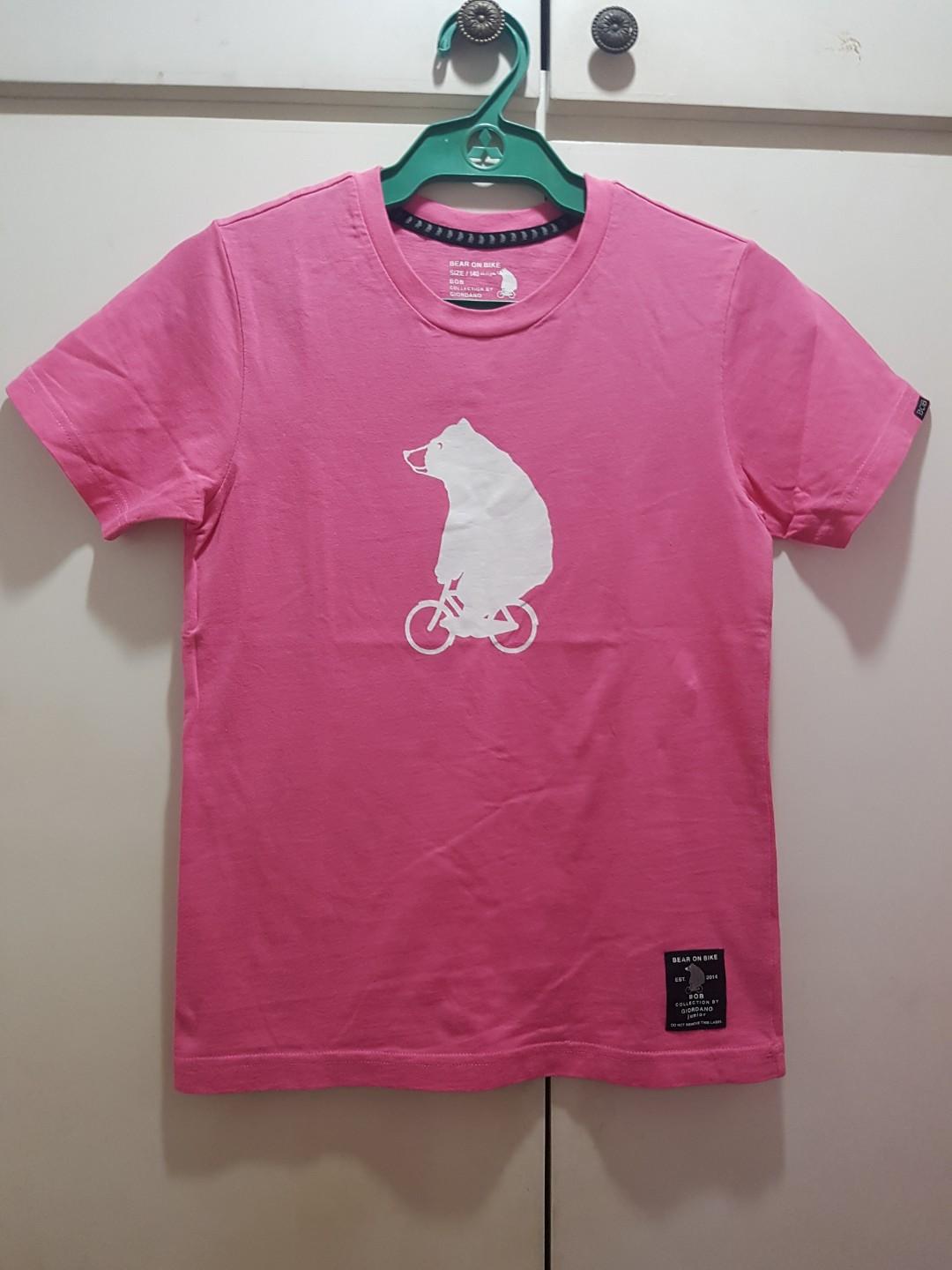 bear on bike t shirt giordano