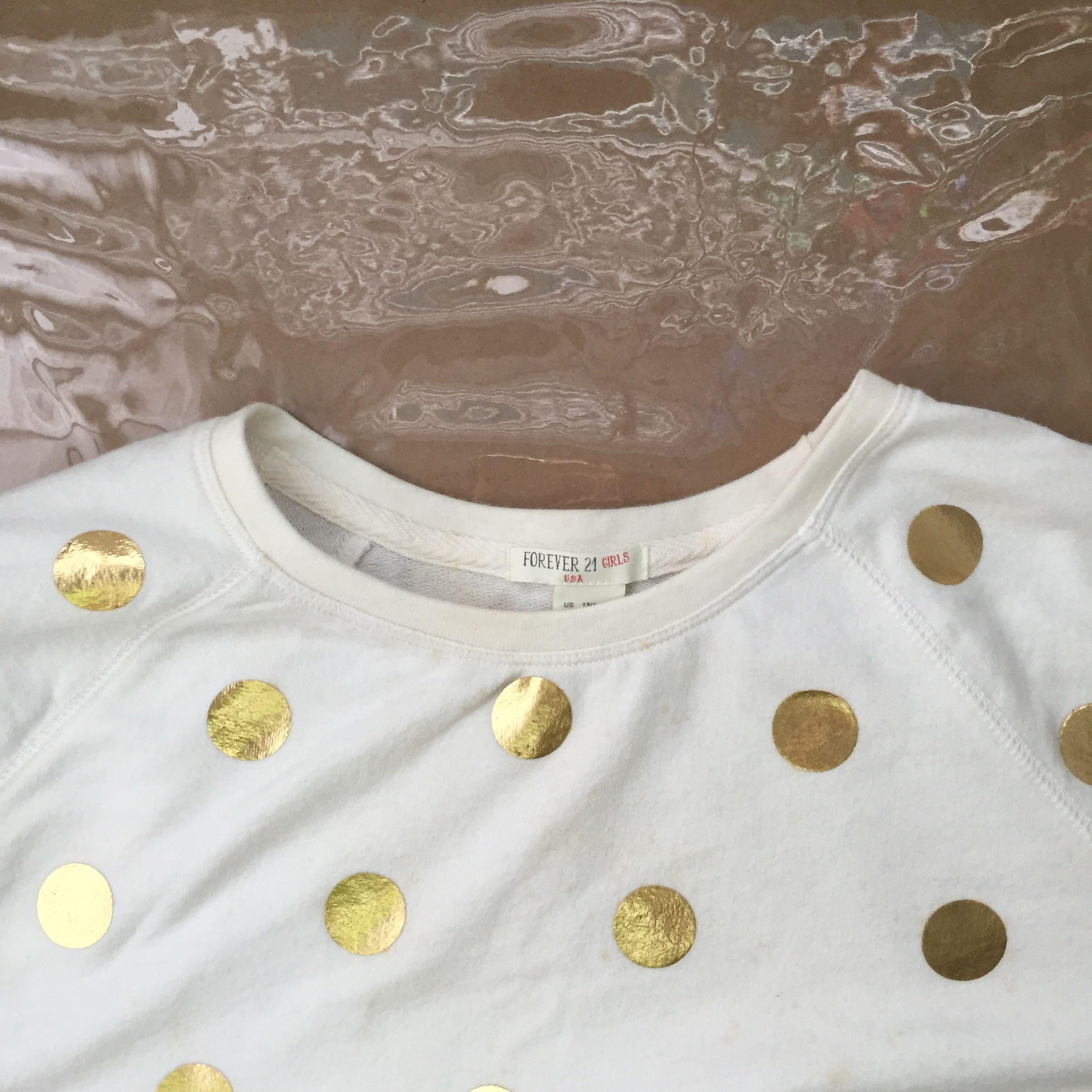Gold and white sweater cheap