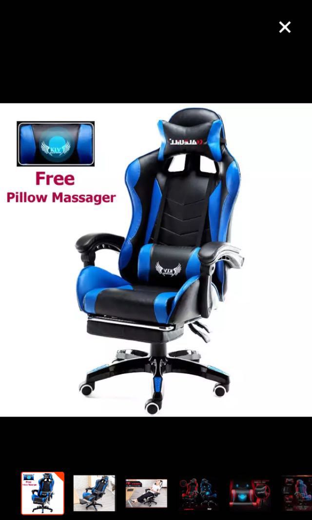 High Quality Gaming Chair With Free Massage Pillow Everything Else On Carousell