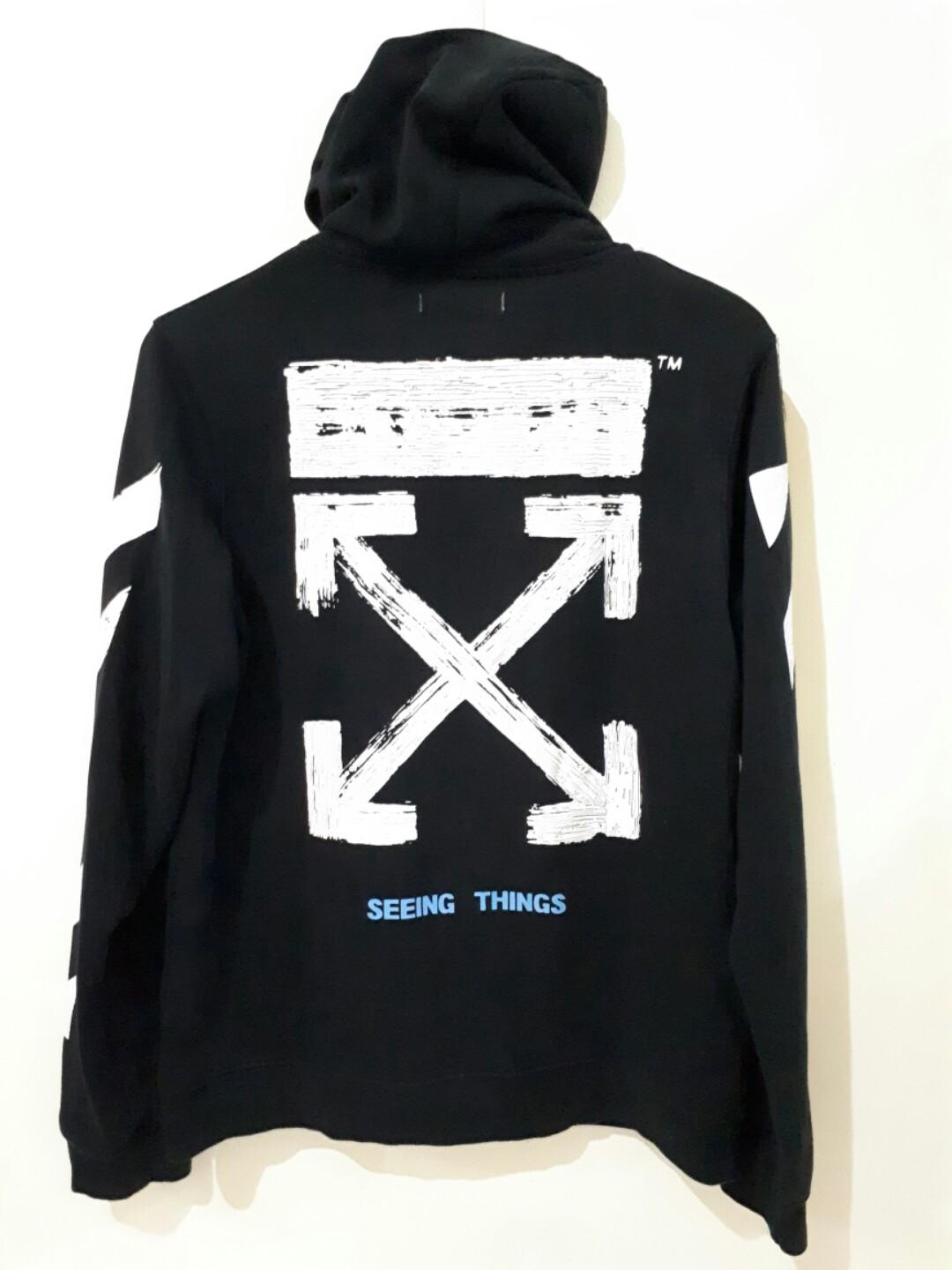 off white hoodie mirror mirror black