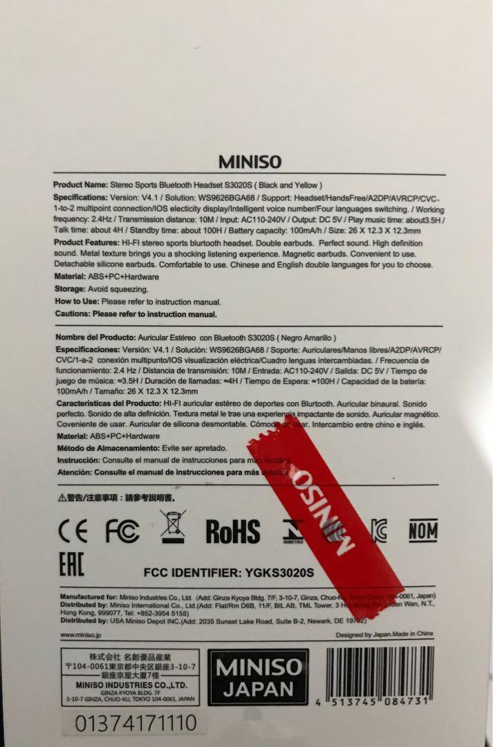 Miniso Stereo Headset S3020s Elektronik Audio Di Carousell