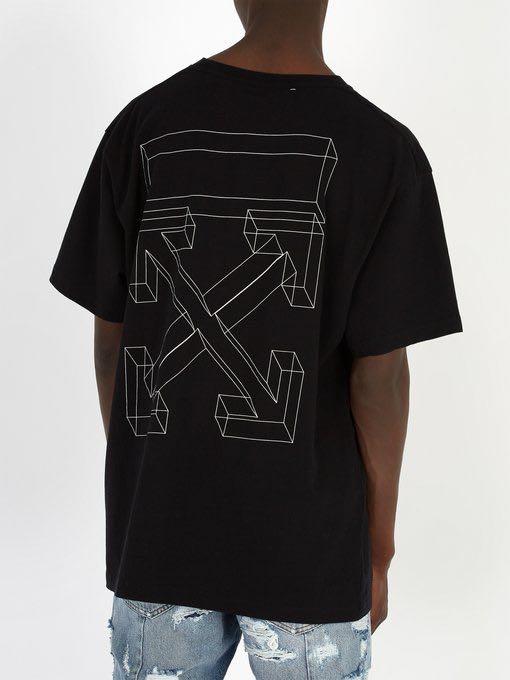 Off White 18ss 3d Line Tee Men S Fashion Clothes Tops On Carousell
