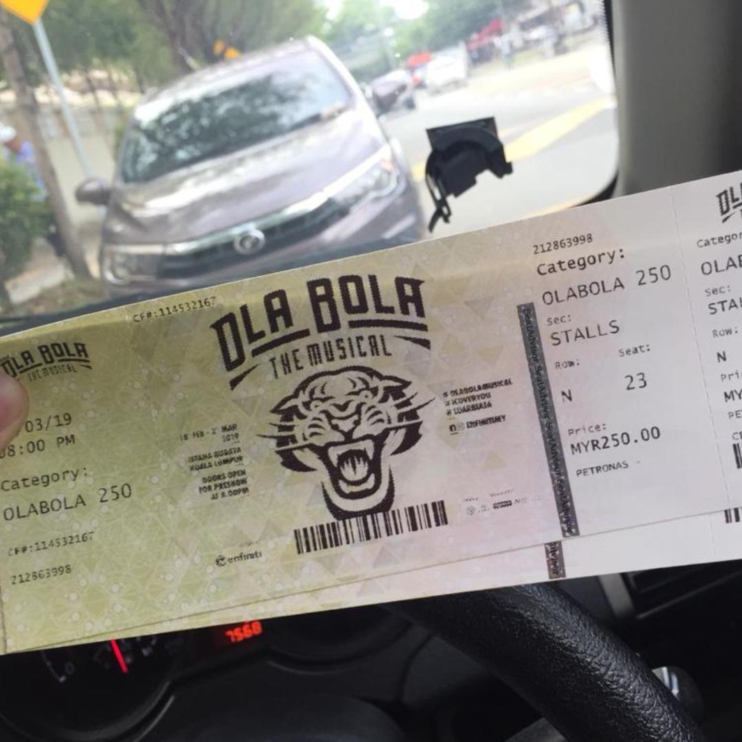 ola bola musical ticket price