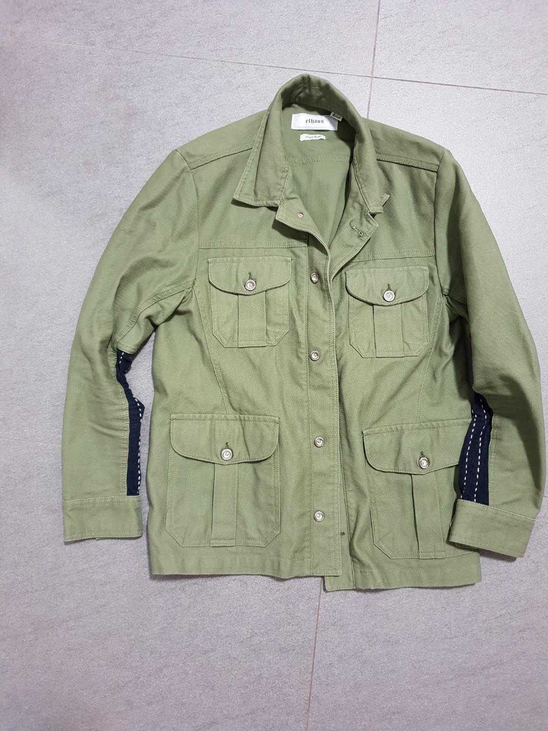 olive green safari jacket