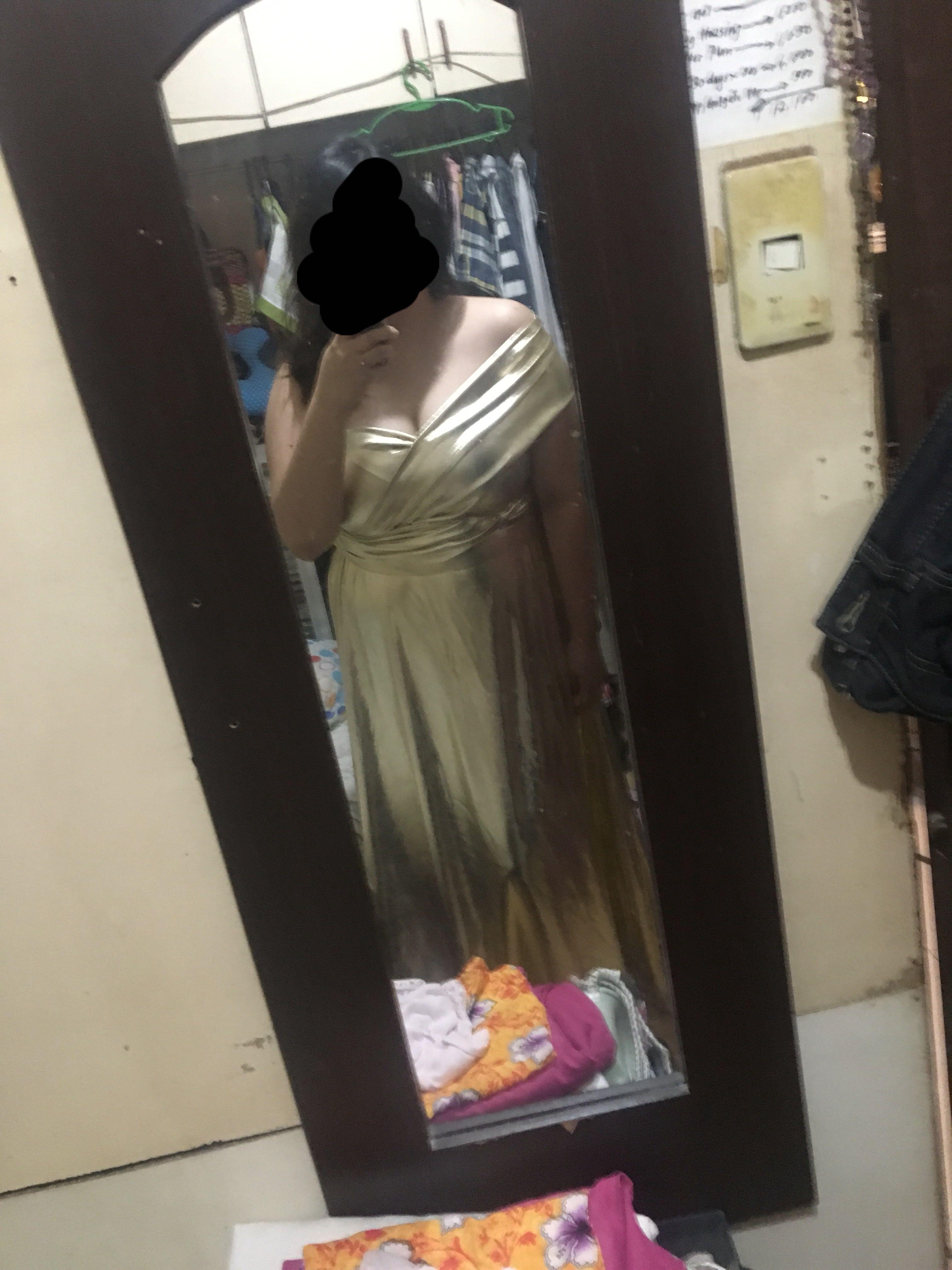 women's plus size gold dress