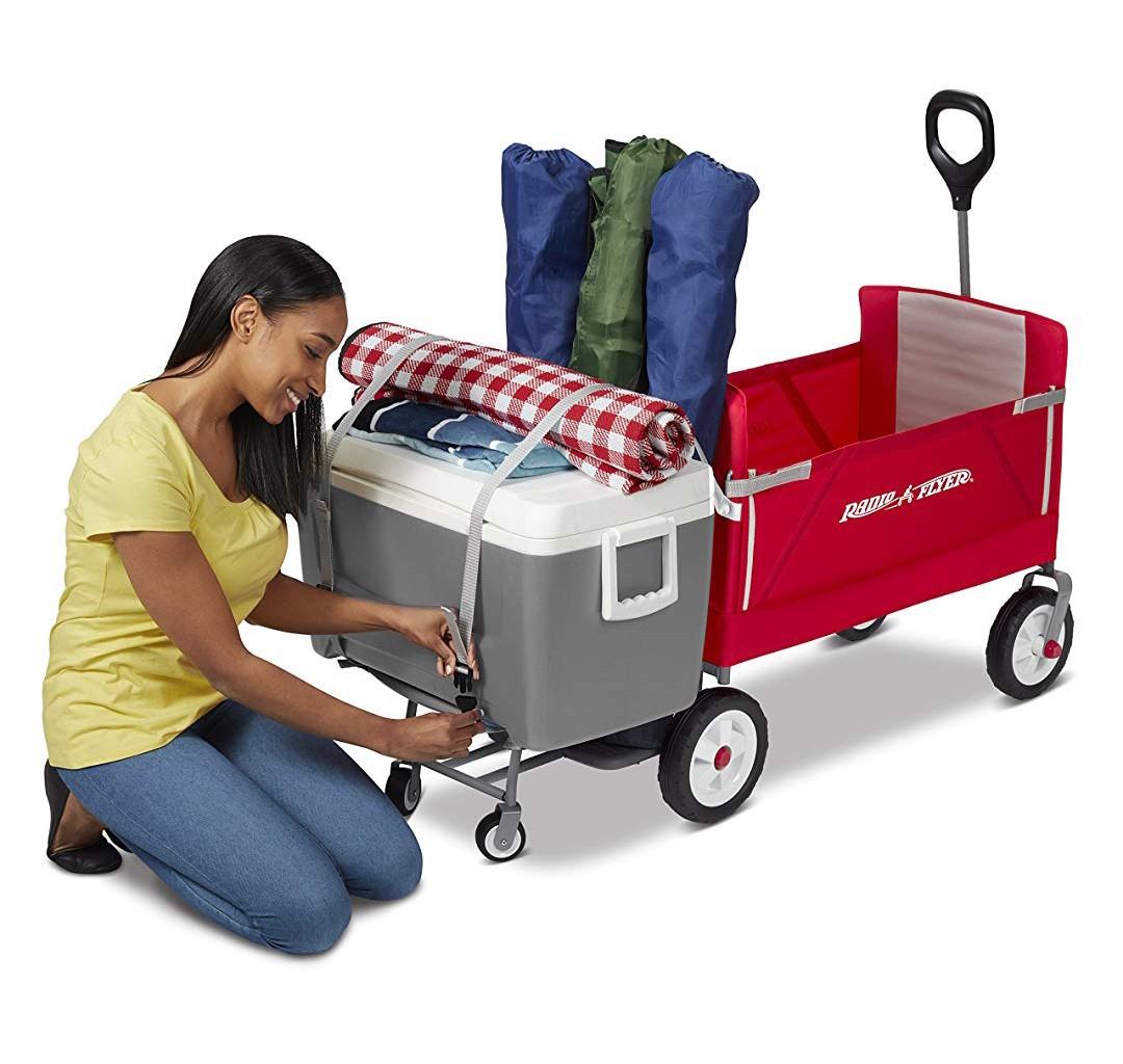 radio flyer wagon with canopy and cooler