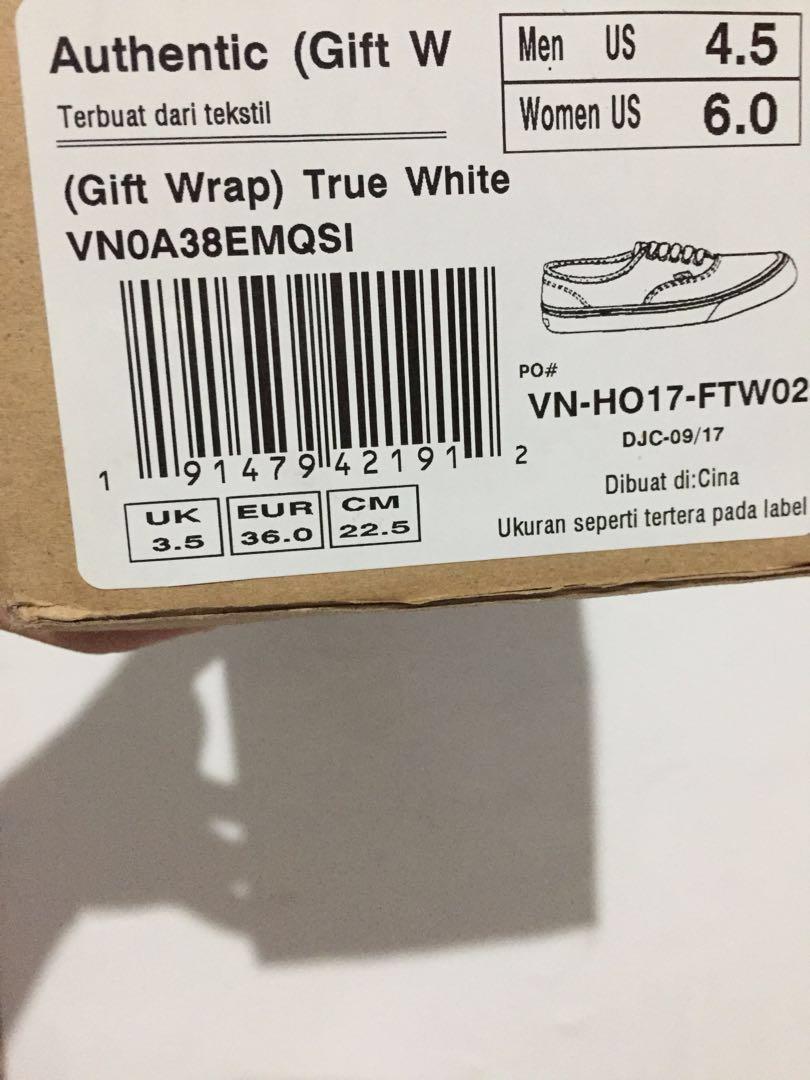 Repriced Vans Gift Wrap