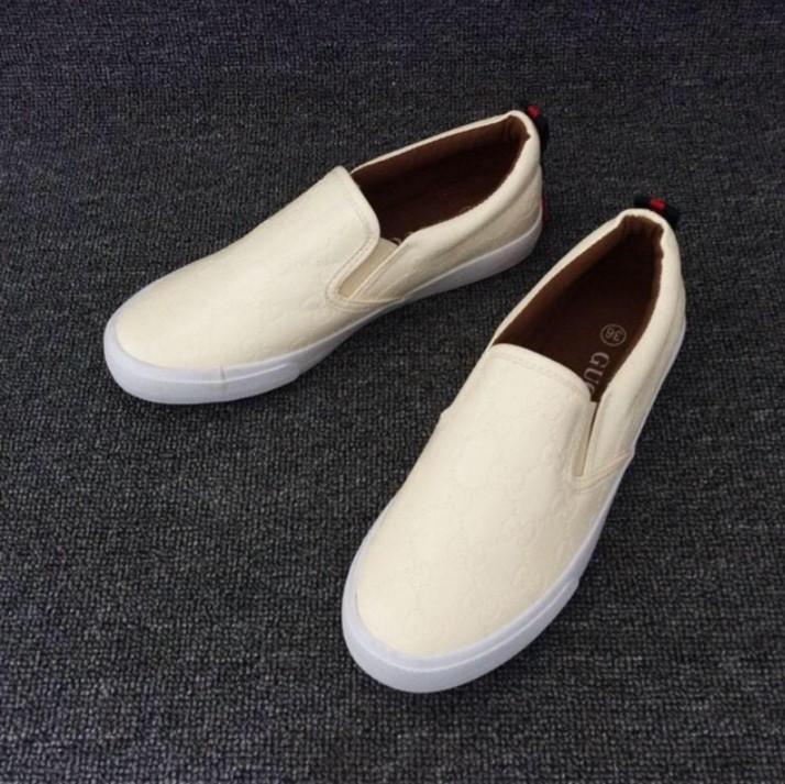 Gucci white clearance slip on