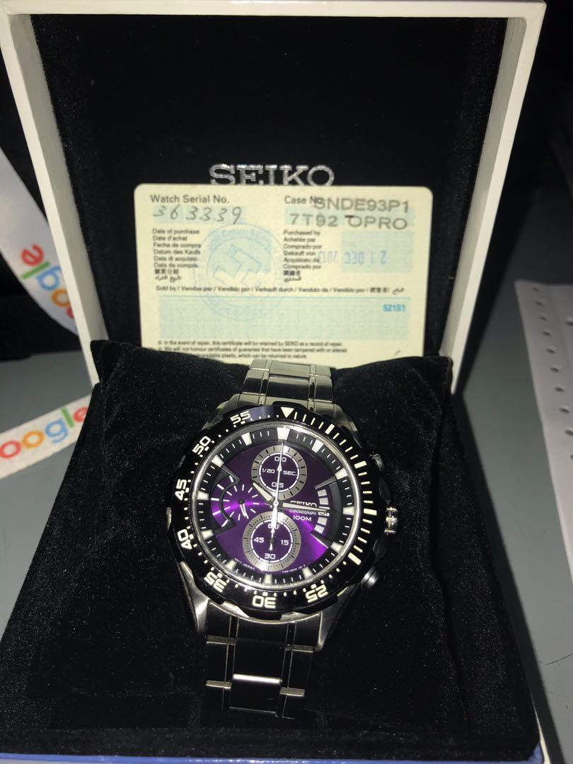 SEIKO Cal. 7T92 1/20 Chronograph, Men's Fashion, Watches & Accessories,  Watches on Carousell