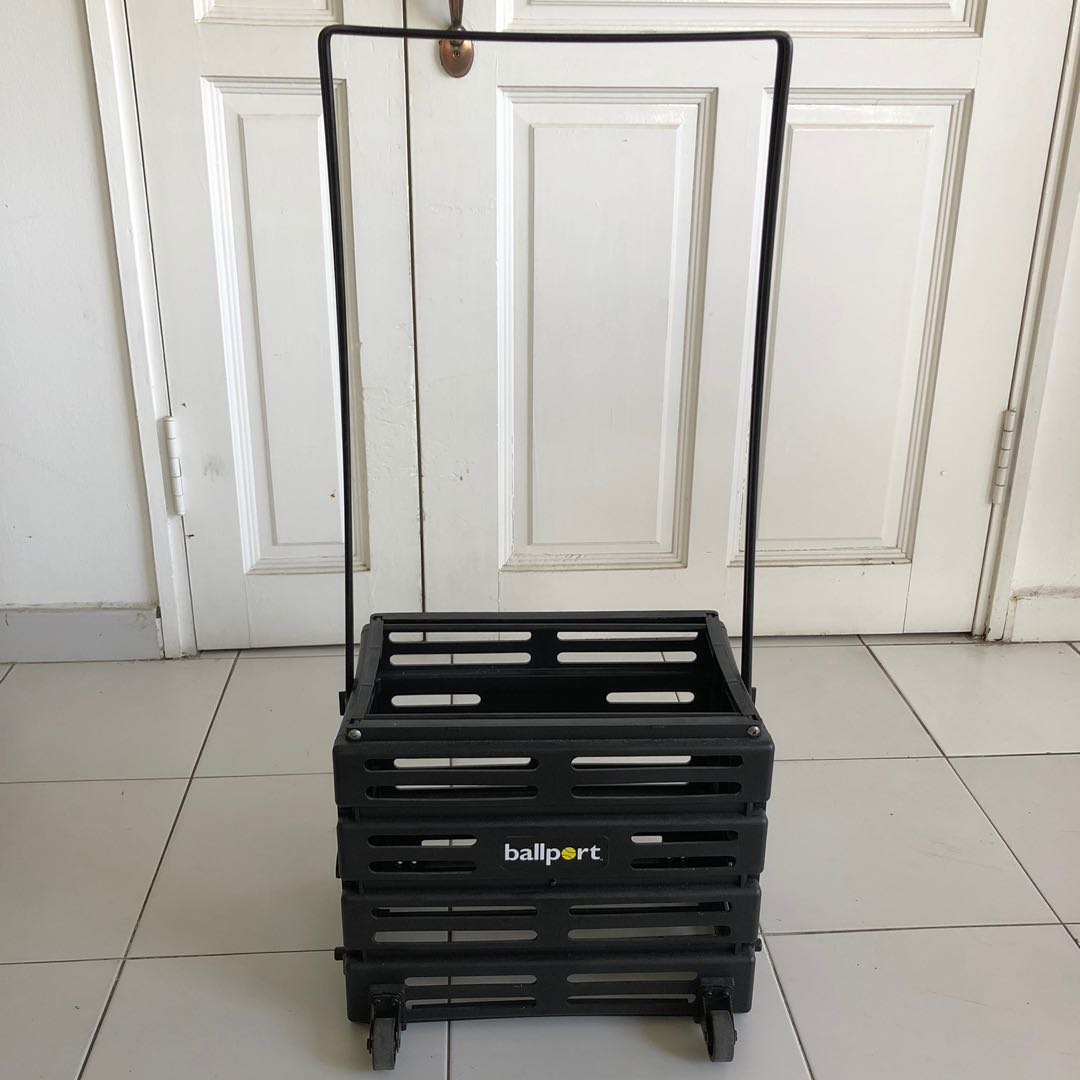 Tourna Ballport Deluxe Tennis Ball Hopper With Wheels Holds 80 Balls