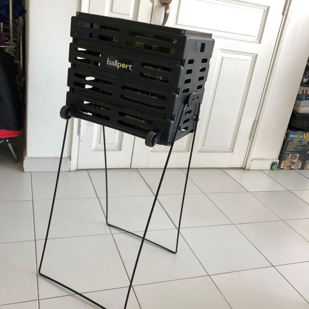 Tourna Ballport Deluxe Tennis Ball Hopper With Wheels Holds 80 Balls