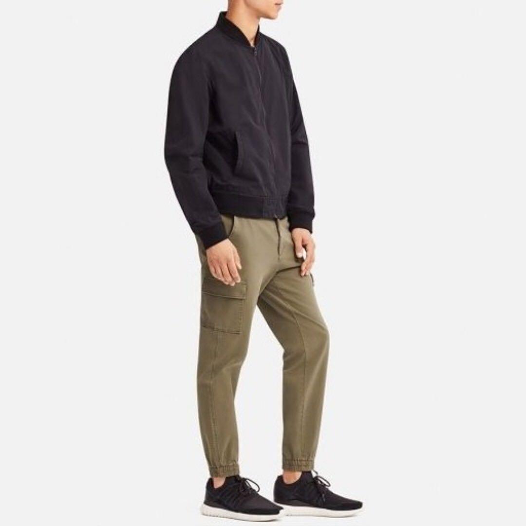 men cotton ribbed blouson